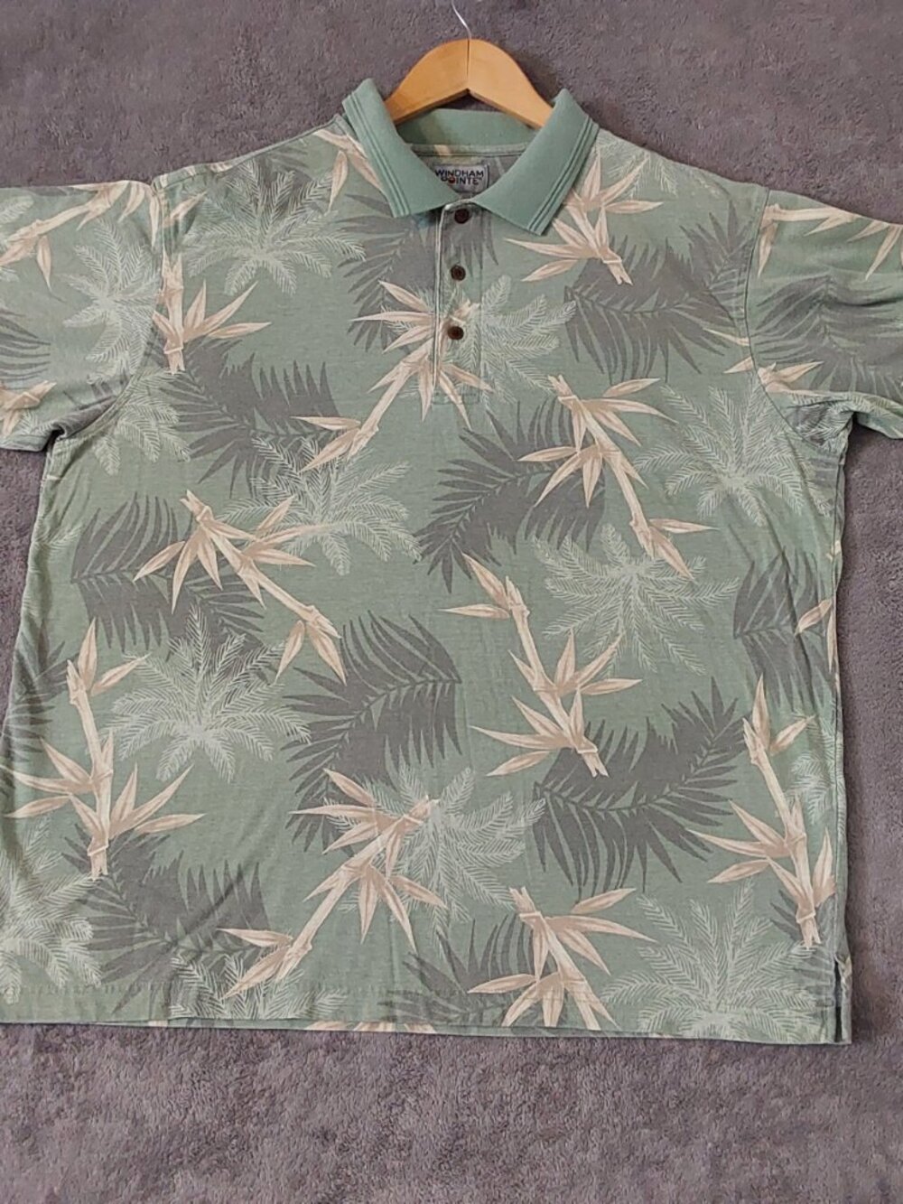 Windham Pointe Men's VTG Tropical Hawaiian Polo Shirt – Size Large